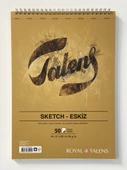 Talens Spiralli Eskiz Defteri - A4 - 90gr - 50 yaprak - 1