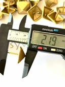 25 Adet 20 mm Piramit Sarı Kabara Raptiye Hobi Çivisi Koltuk Çanta Tasarım Aksesuar Süsü - 4