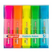 Bigpoint Spotliner Highlighter Fosforlu Kalem 5'li Set - 1