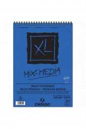 Canson XL Mix Media 300gr Orta Dokulu Çok Amaçlı Spiralli Resim Blok 30 Sayfa A4 (21x29.7 - 1