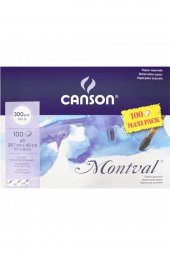 Canson Montval Aquarelle Cold Pressed 300gr Sulu Boya Blok 100 Sayfa A3(29.7x42cm) - 1