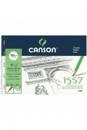 Canson 1557 Dessin Drawing Light Grain 120gr Spiralli Çizim Defteri 15 Sayfa 35x50cm - 1