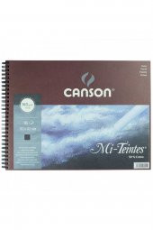 Canson Mi-Tientes Siyah 160g Spiralli Pastel Blok 16 Sayfa 32x41cm - 1