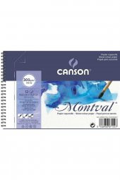 Canson Montval Aquarelle Cold Pressed 300gr Spiralli Sulu Boya Blok 12 Sayfa 10.5x15.5cm - 1