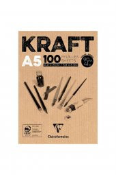 Clairefontaine Kraft 90gr Çok Amaçlı Resim Blok 100 Sayfa A5 (14.8x21cm) - 1