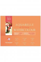 Clairefontaine Etival Cold Pressed 300gr Sulu Boya Blok 30 Sayfa 18x24cm Uzun Kenarı Yapışkanlı - 1