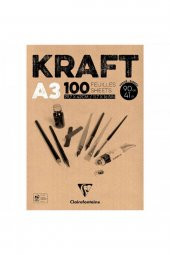 Clairefontaine Kraft 90gr Çok Amaçlı Resim Blok 100 Sayfa A3 (29.7x42cm) - 1