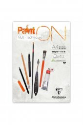 Clairefontaine Paint-On 250gr Ekstra Beyaz Çok Amaçlı Resim Blok 40 Sayfa A4 (21x29.7cm) - 1