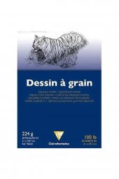 Clairefontaine Dessin A Grain 224gr Doğal Beyaz Çok Amaçlı Çizim Blok 20 Sayfa A4 (21x29.7cm) - 1