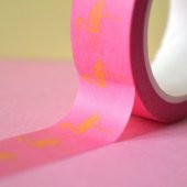 kagito Washi Tape Pembe Flamingo Tasarımlı Bant - 2