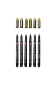 Sakura PİGMA MİCRON Teknik Kalem BLACK & GOLD EDITION SET 6'LI - 3