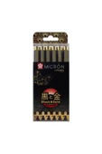 Sakura PİGMA MİCRON Teknik Kalem BLACK & GOLD EDITION SET 6'LI - 1