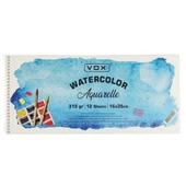 VOX Suluboya Aquarell Resim Defteri 16x35cm 315 Gr 12 Sayfa - 1
