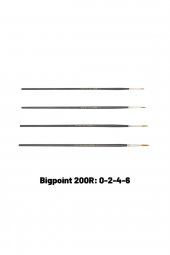 Bigpoint 200R Serisi Sentetik Kıl Yuvarlak Fırça 4'lü Set 0-2-4-6 - 1
