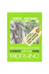 Fabriano White Ecological Artist Paper Natural Grain 120gr Çizim Blok 80 Sayfa A4 (21x29.7cm) - 1