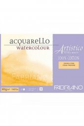Fabriano Artistico Extra White Cold Pressed 300gr Sulu Boya Blok 15 Sayfa 35.5x51cm - 1