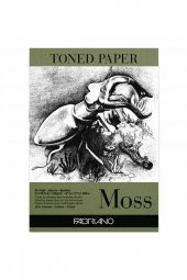 Fabriano Toned Paper Moss Eskiz ve Çizim Blok 120gr 50 Sayfa Yosun Rengi A4 (21x29,7cm) - 1