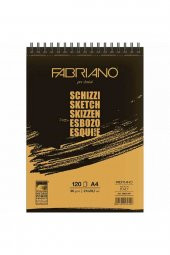 Fabriano Schizzi Sketch Pad Natural Grain 90gr Spiralli Çizim Defteri 120 Sayfa A4 (21x29.7cm) - 1