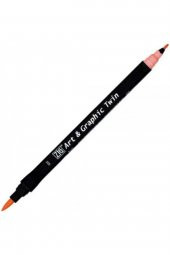 Zig Art & Graphic Twin TUT-80 Fırça Uçlu Marker Light Carmine 025 - 1