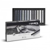 LYRA Polycrayons Soft Toz Pastel Boya Grey Tones 12'li Set (Gri Tonlar) - 2