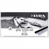 LYRA Polycrayons Soft Toz Pastel Boya Grey Tones 12'li Set (Gri Tonlar) - 1