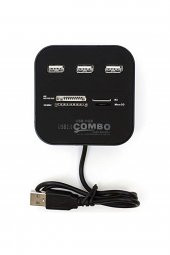 5043 Usb Hub Çoklayıcı Kart Okuyucu, Siyah Kategori: Usb - 1