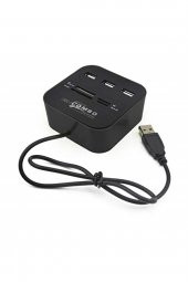 5043 Usb Hub Çoklayıcı Kart Okuyucu, Siyah Kategori: Usb - 2