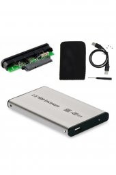 2.5 Inç Sata Harddisk Kutusu - Sata Hdd Hard Disk Kutu Gri - Kılıflı - 1