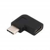 Type-C 90 Derece Sağ Sol Dirsek Köşe Erkek Dişi Dönüştürücü Kablo Çevirici Adaptör thumbnail 1
