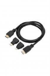 Hdmi To Hdmi Kablo Set Mini Micro Standart Altın Uçlu Dönüştürücü - 1