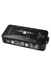 Siyah  4 Port Kvm Switch Hd214 - 1