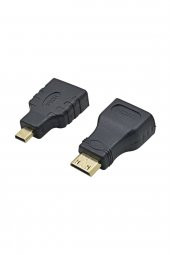 Hdmi To Hdmi Kablo Set Mini Micro Standart Altın Uçlu Dönüştürücü - 3