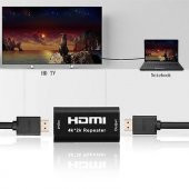 Kuvars Hdmi Kablo Sinyal Güçlendirici Hdmi Uzatma Repeater Extender 4K 3D - 2