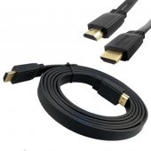 Kuvars Hdmi Kablo 4K Full HD 3D Destekli 3840*2160 Yassı Flat Slim Kablo 1.8 metre - 2