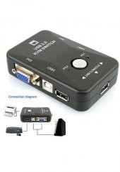 2 Port Usb Kvm Switch 2 Pc Kasa Tek Kontrol - 1