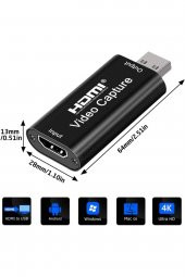 Hdmı 1080p Video Capture Kart Hdmi Çevirici Dönüştürücü Adaptör - 1