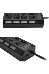 Alfais 4863 4 Port Usb 2.0 Hub Çoğaltıcı Çoklayıcı Switch Işıklı Anahtarlı - 3