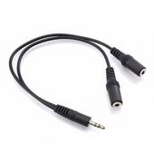 Kulaklık Çoğaltıcı Çoklayıcı 3.5 mm 1 Erkek 2 Dişi Stereo 15 cm Y Kablo - 1
