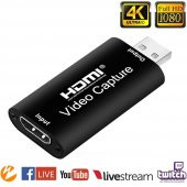 Hdmi Video Capture Kart 4K PS4 Xbox Oyuncu Görüntü Çevirici Aktarıcı Yakalayıcı Adaptör Kaydedici - 2