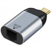 Type C To Ethernet Çevirici Dönüştürücü Ağ Adaptörü USB 3.1 To RJ45 1000Mbps Gigabit - 1