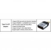 Type C To Displayport Çevirici Dönüştürücü Adaptör Usb 3.1 Erkek to DP Dişi - 2