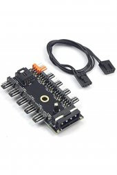 4337 10 Port Fan Çoklayıcı Y Pwm Splitter 4 Pin 12v Switch Power Güç Ide Çoğaltıcı - 2