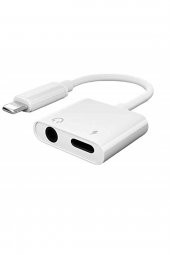 4420 Lightning 3.5mm Kulaklık Şarj Çevirici Dönüştürücü Çoklayıcı, Iphone 7-8 -11 Max Plus - 1