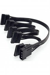 4355 Molex Ide 4 Pin To 5 Port Sata Power Hdd Güç Çoklayıcı Kablosu - 1