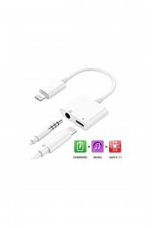 4420 Lightning 3.5mm Kulaklık Şarj Çevirici Dönüştürücü Çoklayıcı, Iphone 7-8 -11 Max Plus - 3