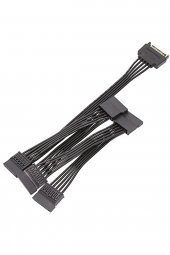 4977 Molex Sata To 5x Power 15 Pin Hard Disk Hdd Güç Çoklayıcı Kablosu - 2