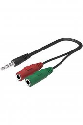 4745 3.5mm Kulaklık Mikrofon Ayırıcı Çoklayıcı Switch Splitter - 1