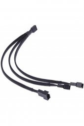 4303 Fan Çoklayıcı Y Pwm Kablosu 4 Pin Switch 3 Pin 3 Port - 1