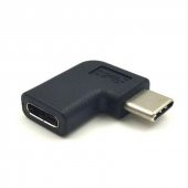 USB 3.1 Type C 90 Derece Sağ Sol Dirsek Köşe Erkek Dişi Bağlantı Kablo Çevirici Dönüştürücü Adaptör thumbnail 2