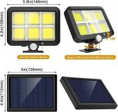Güneş Enerjili Solar Şarjlı Bahçe Aydınlatma 3 Modlu Duvar Lambası Kamp Feneri - 4